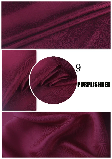 1 meter X 1.14 meter Traditional Chinese Silk Fabric Jacquard Silk Cotton Charmeuse Crepe Tissu 4