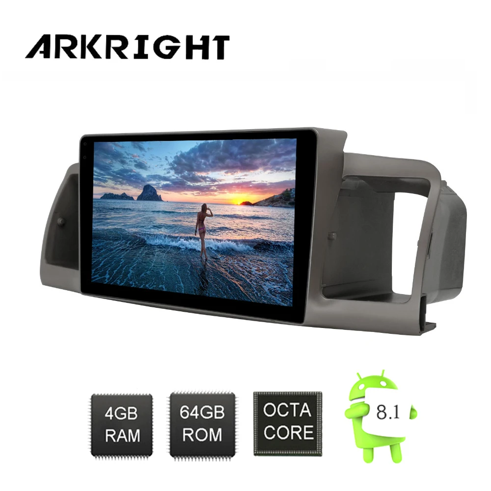 ARKRIGHT 10,1 ''2 DIN автомагнитола gps Android 8,1 ips экран стерео для Toyota Corolla E120 2003-2011 мультимедийный плеер DSP