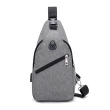 Fashion casual men chest pack single shoulder bags USB charging chest bag crossbody bags male anti theft single strap back bag leather crossbody bags dual use men chest bag casual messenger bag fashion men shoulder travel bag anti theft back pack