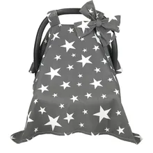 Модный детский автомобильный коврик для сиденья с бантиком для новорожденных девочек, мягкое безопасное детское сидение с навесом, чехол для кормления, многофункциональное одеяло