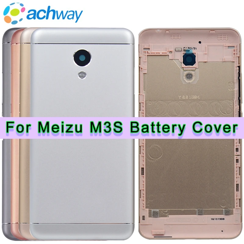 

Gold Meizu M3s Mini 5.0inch Official Original Metal Case for Meizu M3s Mini Back Battery Cover Housing Replacement Parts M3s