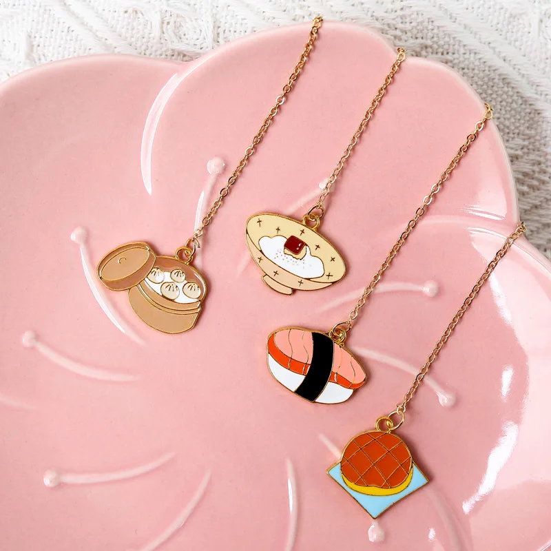 

Ins Style Cartoon Pendant Book Mark Creative Literary Metal Pages Marker Student Stationery Teacher Gift