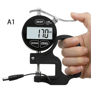 

Round Head Electronic Digital Thickness Gauge 0.001mmMicron Thickness Indicator Meter Ball Lens Diameter 0-10mm Micrometer