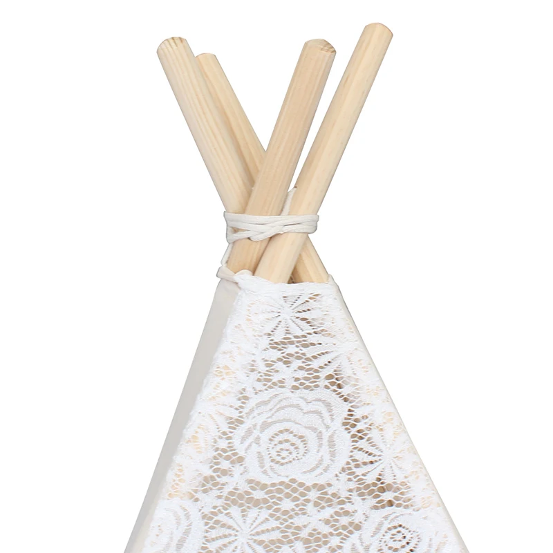 Tenda para Crianças Teepees para Crianças Tenda para Bebê Laço Tipi Algodão Playhouse Dobrável Jogar Leitura Canto Extra 5 Usd Cupom 14 High Quality tipi tent