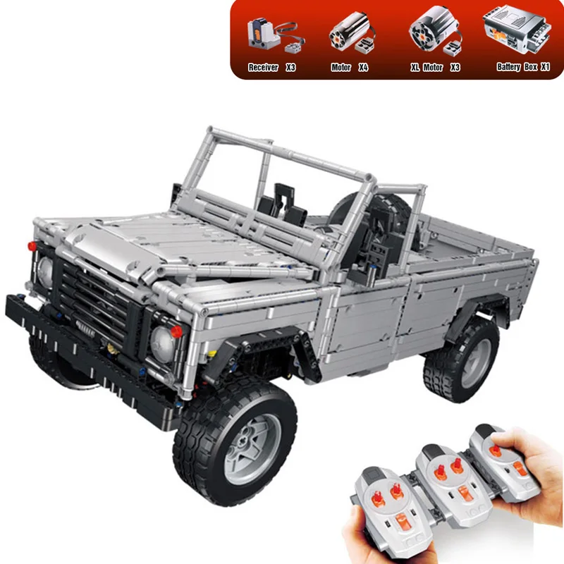 

Building Blocks Technic Series 23003 3643Pcs MOC RC Wild Off-road vehicle SUV Model Bricks Lepin Technic Remote Control Truck