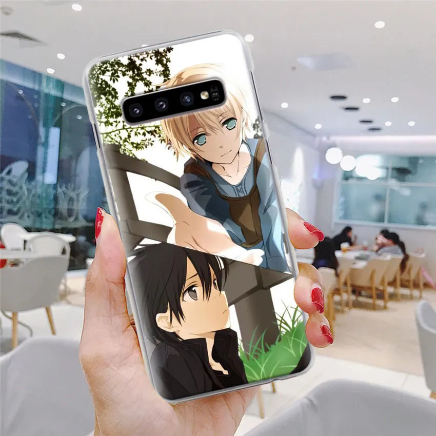 Обувь для вечеринки в Стиле косплей Sword Art Online(SAO), чехол для телефона аниме для samsung Galaxy S10e S10 плюс S7 S8 S9 Plus Note 8 9 M10 M20 M30 жесткий чехол Coque