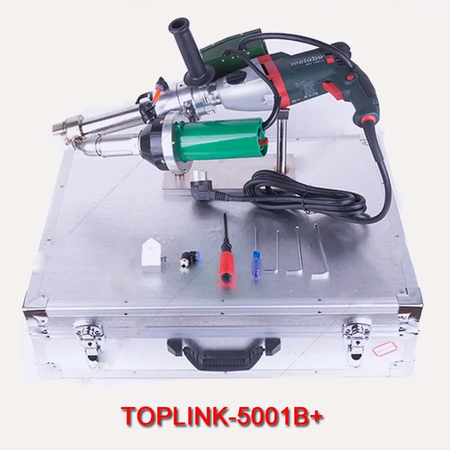 220 В TOPLINK-5001B HDPE/PP/экструдер для ПЭ пластиков пайки пластиковых экструзионных сварочных аппаратов горячего воздуха полуавтоматический сварочный пистолет для труб - Цвет: Package 3