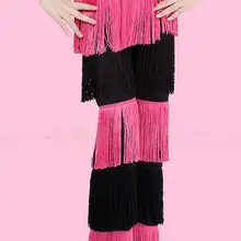 Штаны с бахромой для латинских танцев для девочек детские штаны для латинских танцев, сальсы, самбы