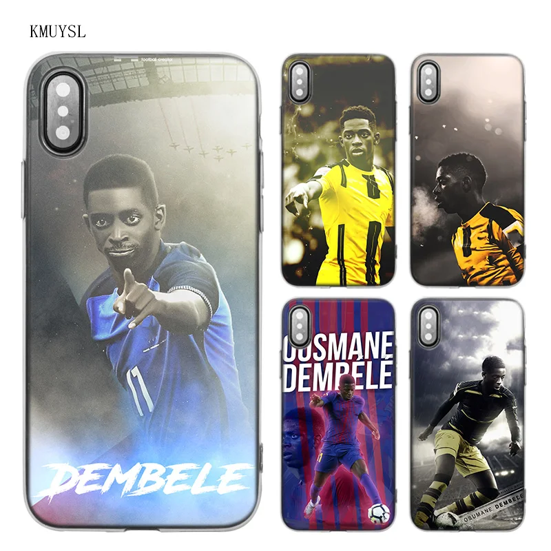 

KMUYSL Ousmane Dembele OD11 TPU Transparent Soft Case Cover for iPhone X 7 8 6 6s Plus 5 5S SE 5C
