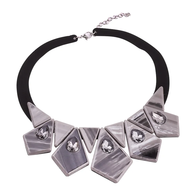 GuanLong черная лента воротник ожерелье смола геометрическое ожерелье s& Подвески для женщин новое коллекционное украшение
