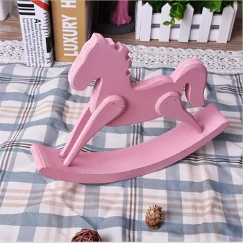 

American country Retro wood craft rocking horse decoration vintage home decor wedding gift Home Furnishing jewelry ornaments