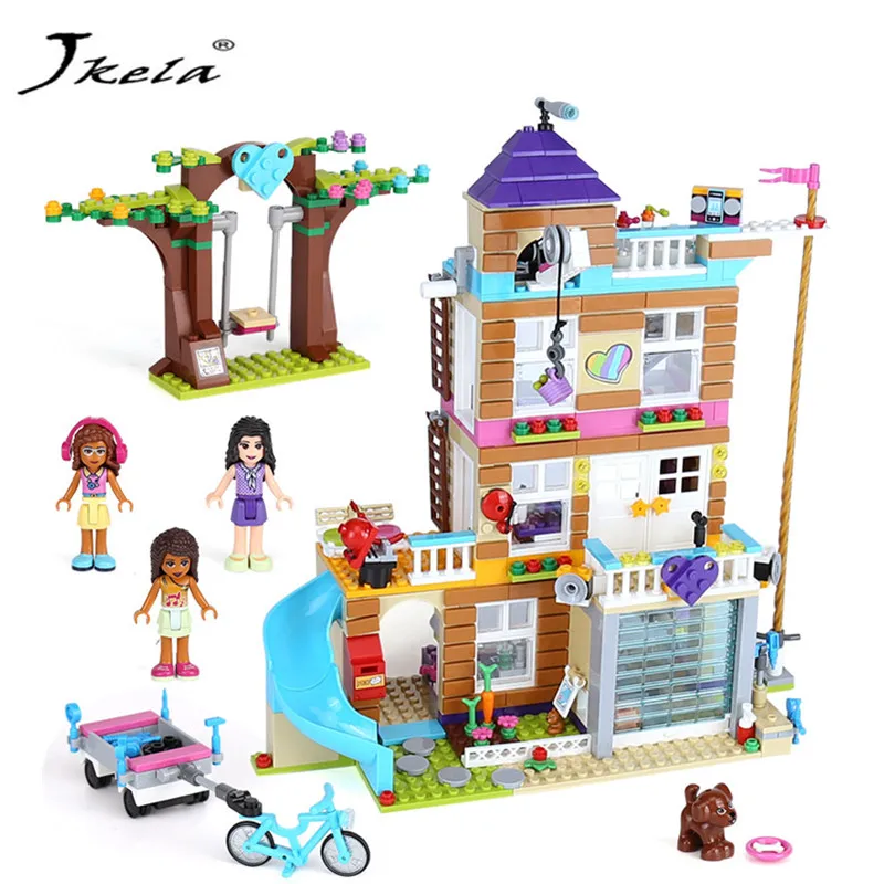 

[Hot] Mailackers Legoingly Friends 41340 For 808Pcs Friend 01063 Girls The Friendship House Building Blocks Toys Children
