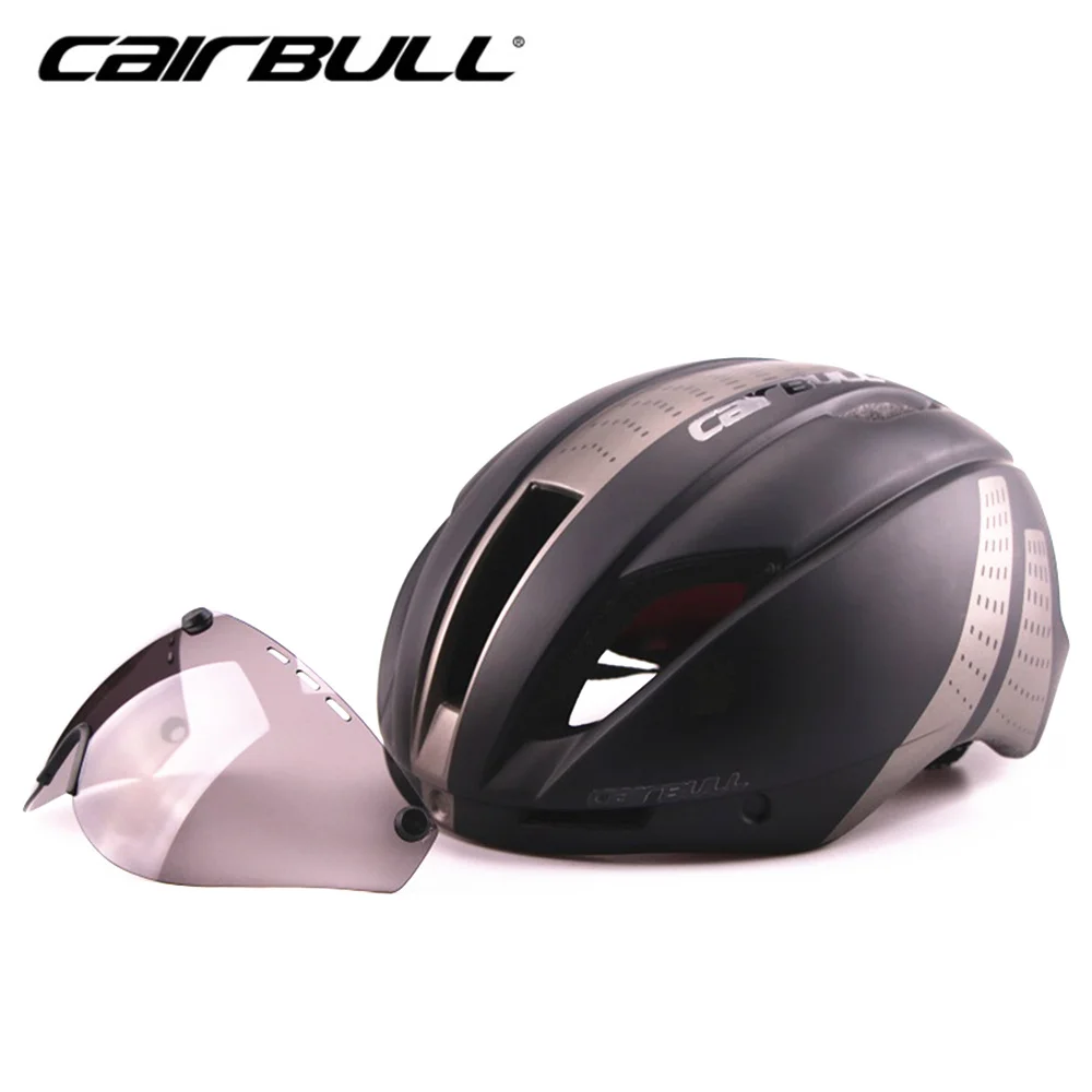 

HOT CAIRBULL Road Cycling Helmet Aero Magnetic Goggles Racing Bicycle Sports Safety Helmet Time Trial TT Road Bike Helmet Cap