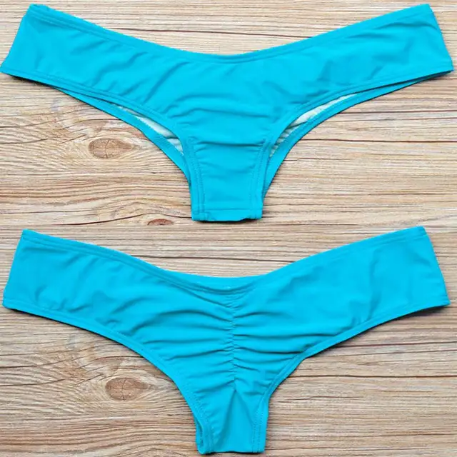 2018 Sexy Swimwear Women Brazilian Bikini Bottom Cheeky Women Solid ...