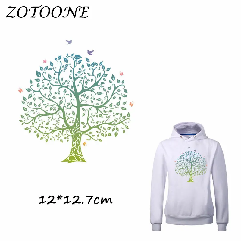 

ZOTOONE Iron on Patches Flower Tree Heat Transfer Patches for Clothing T Shirt Beaded Applique Clothes DIY Accessory Decoration