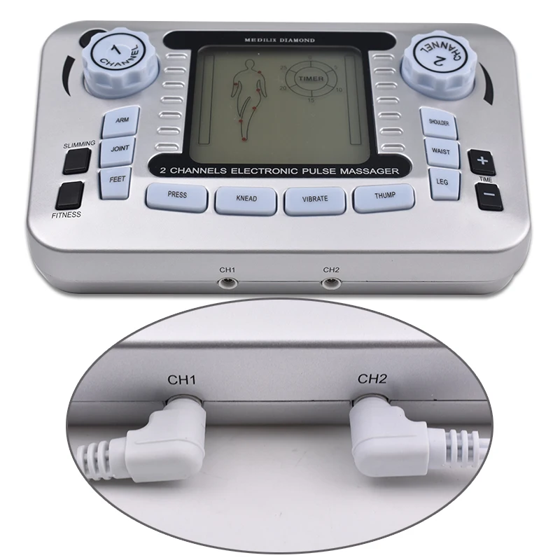 Electrical Muscle Stimulator Relax Muscle Massage Machine Pulse Tens Acupuncture Therapy Massager Slimming Fat Burner +10 Pads Electrical Muscle Stimulator Relax Muscle Massage Machine Pulse Tens Acupuncture Therapy Massager Slimming Fat Burner +10 Pads