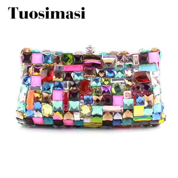 

Luxury Women Crystal Evening Party Bags Luxury Diamonds Women Clutch Bags Rhinestones Evening Bags For Wedding Bridal Party