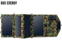 GGX ENERGY 8W Folding Solar Charger for Mobile Phone iPhone Samsung LG Smart Phones Portable Solar Panels for Camping