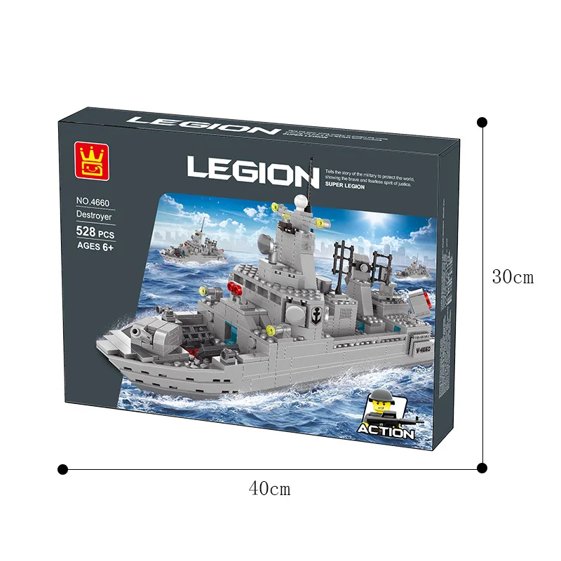 wange blocks Military destroyer 4660-4