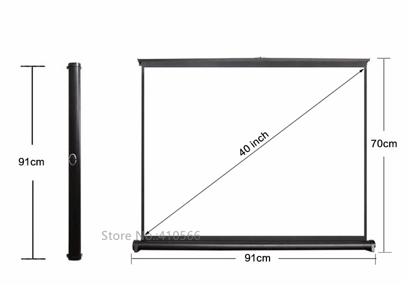 40 inch 4 to 3 table screen dimension
