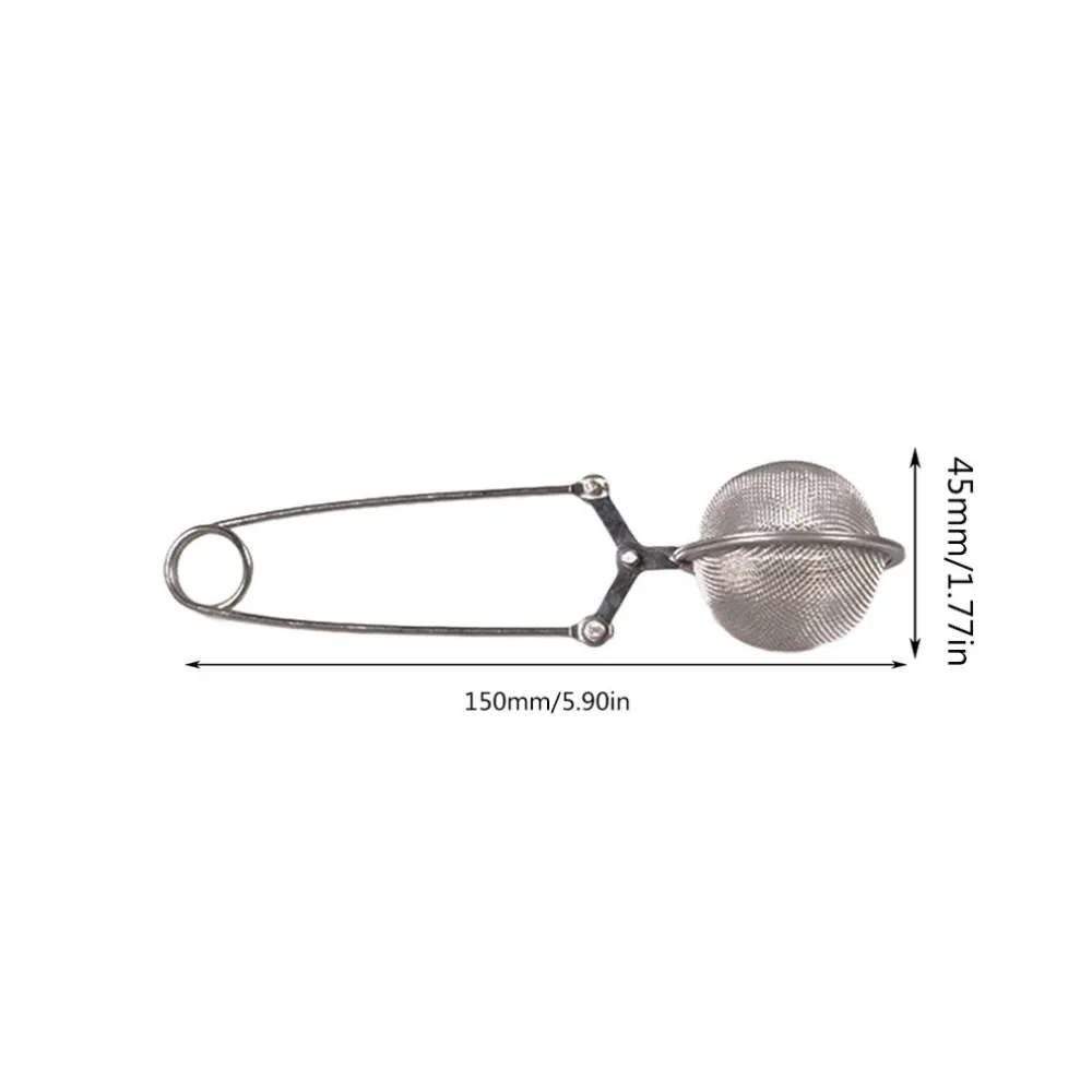 Нержавеющая сталь Ручка цепи Чай шар Фильтр Чай отсек чай ручка утечки шарик для приправы 4,5 см