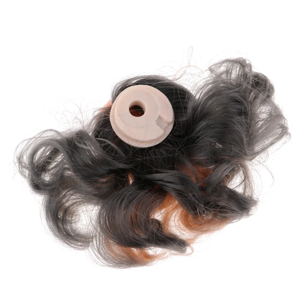 Mixed Color Hair Curly Wig With Scalp For Mini Blythe Dolls DIY Making Accessories