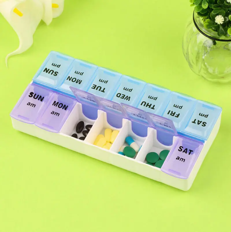 

Portable 7 Day Weekly Pill Vitamin Medicine Pill Box Holder Health Care Storage Organizer Container Case For Health