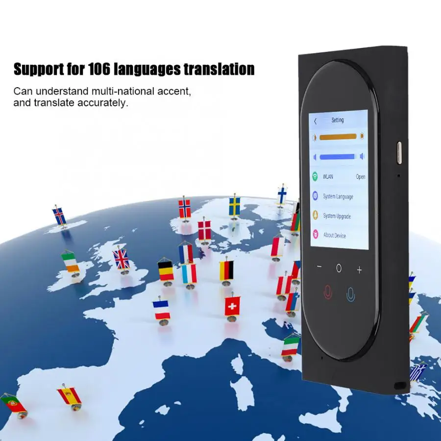 

Smart Translator WIFI Intelligent Voice Translator 106 Languages + 44 Languages Photo Translation Tools with Touch Screen