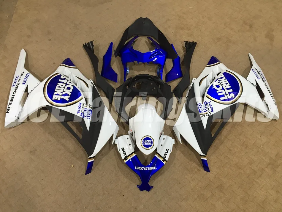 

New Injection Mold Abs Fairings set Fit for kawasaki EX300 2013 2014 2015 Ninja300 13 14 15 EX 300 Bodywork blue white lucky