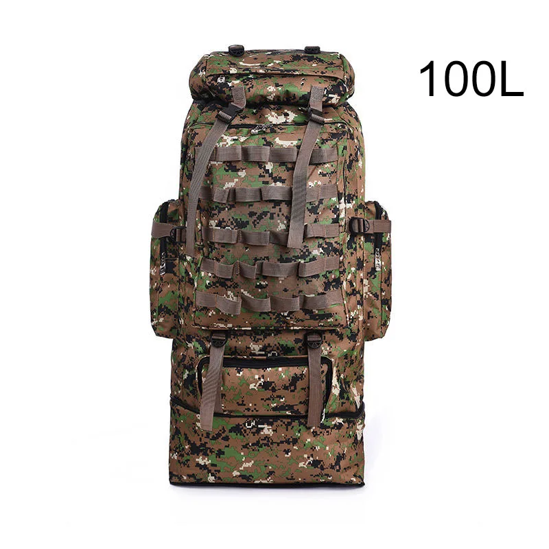 100л Военный Рюкзак Molle, походная сумка, рюкзак, тактический рюкзак, мужской большой походный армейский рюкзак для путешествий, уличные спортивные сумки, Sack XA231WA - Цвет: Jungle Digital 100L