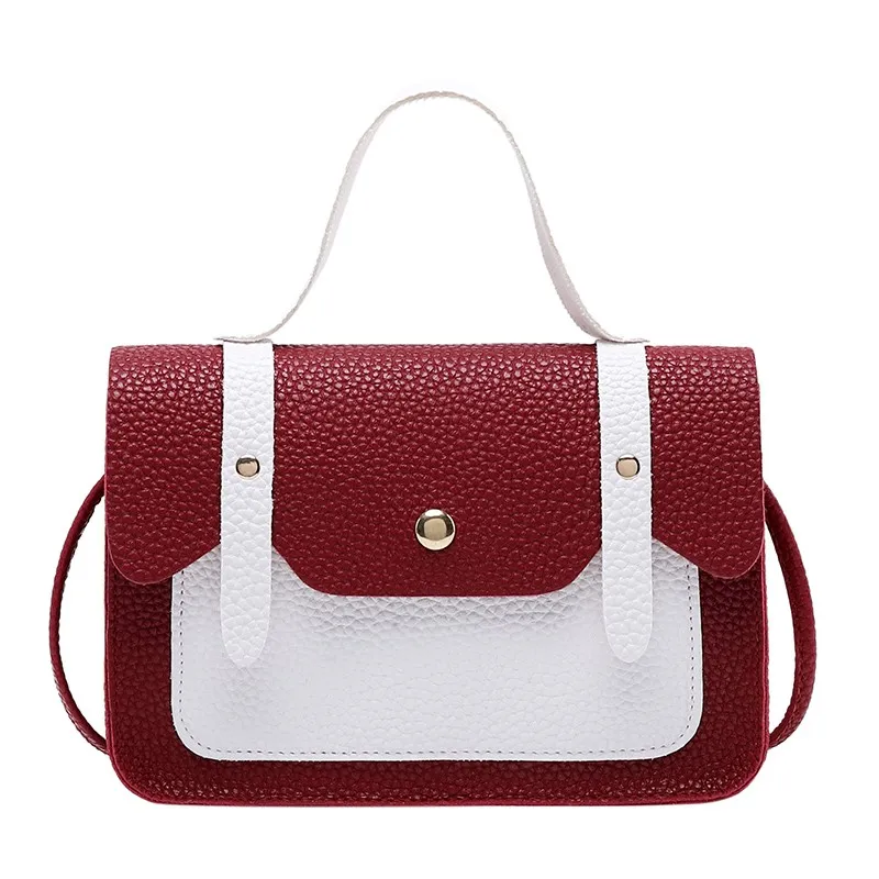 المرأة حقيبة ساع البسيطة الترفيه Crossbody أكياس مطابقة اللون مربع شكل حقيبة كتف الأزياء الصلبة اللون حقائب
