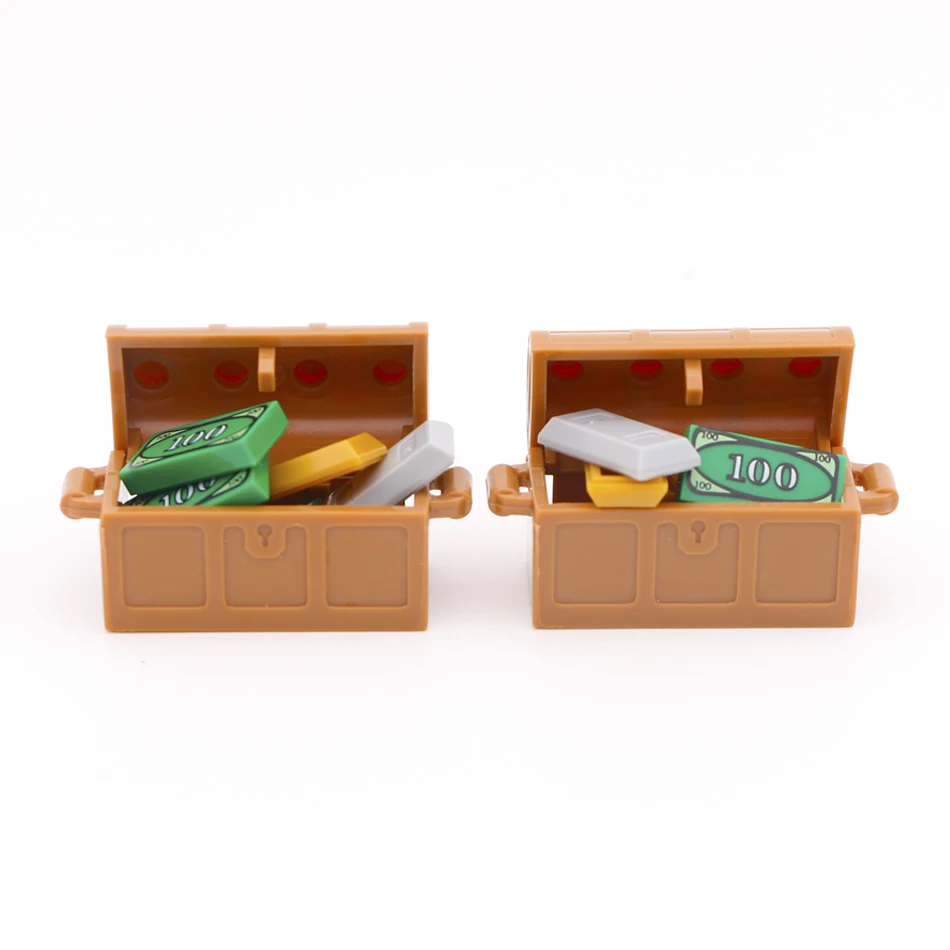 Кубики MOC Friends аксессуары строительные блоки 100 доллар Билл Деньги узор золотые