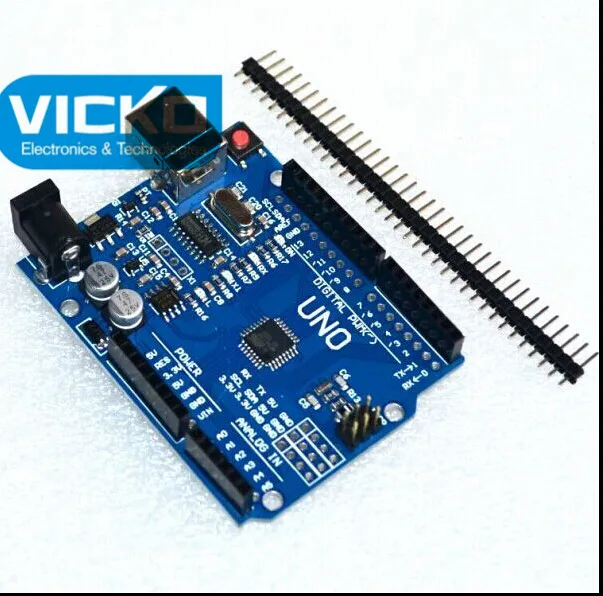 

[VK]1PCS/LOT Best prices!!! high quality! UNO R3 MEGA328P for Arduino UNO R3 NO USB CABLE Electricity Generation