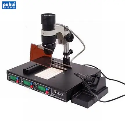 

PUHUI T862 IRDA Infrared bga rework machine, BGA SMD SMT desoldering Rework Station,for Welding on Mobile phone/digita camera