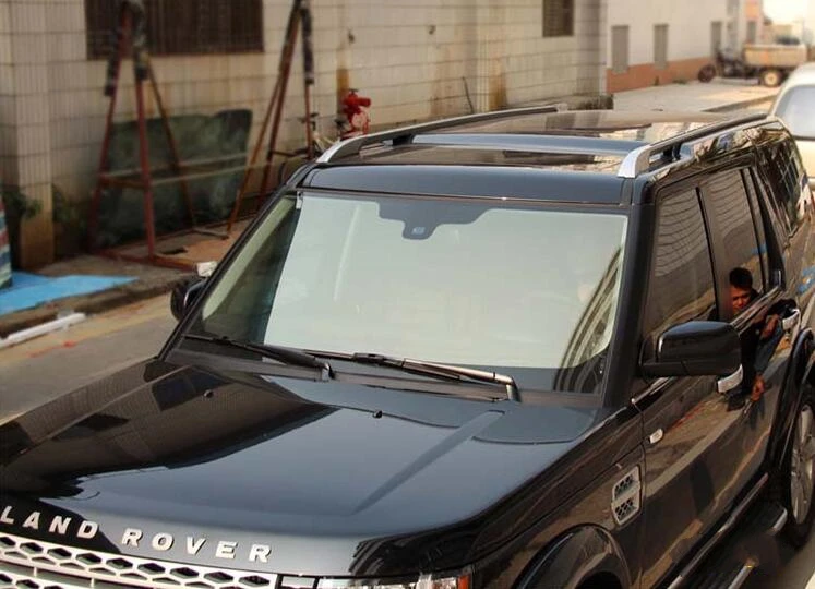

High Quality 2010 2011 2012 2013 2014 2015 Metal Silver Car Side Bars Rails Roof Rack 1set For Land Rover LR4 Discovery 4