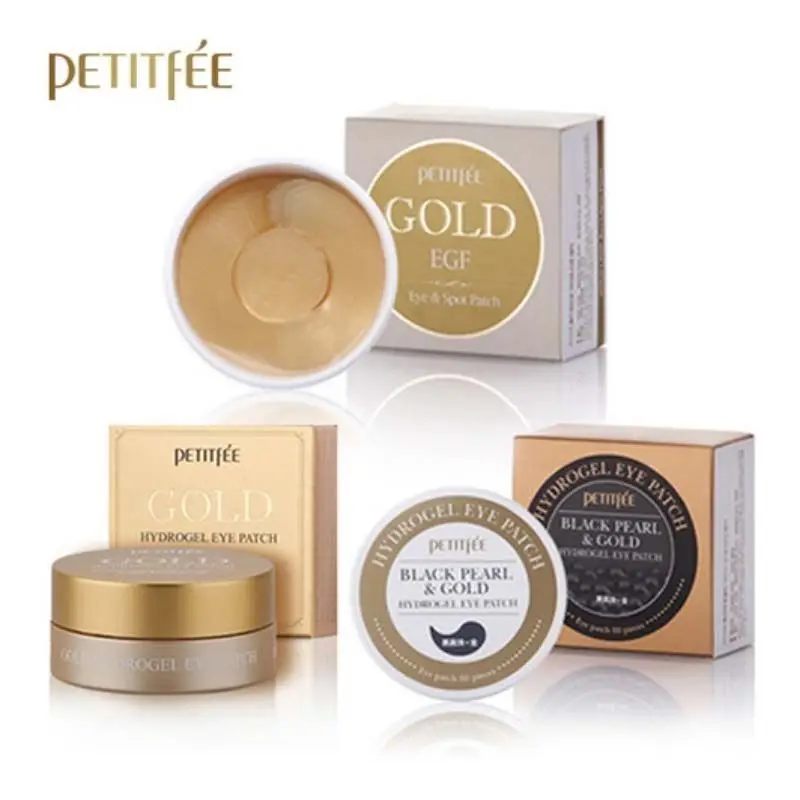 PETITFEE Eye Mask Set 3pcs ( Gold Hydrogel + EGF & Spot Black Pearl ) Skin Care Sleep Korea Patch |