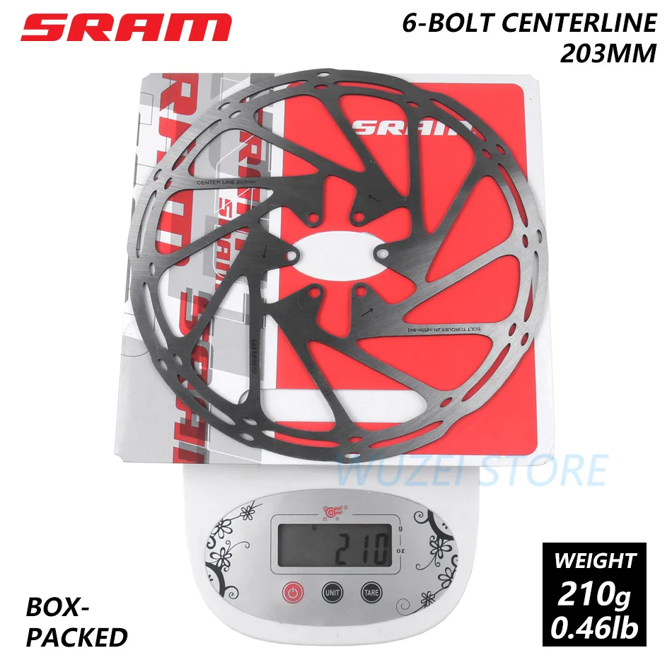 SRAM AVID CenterLine дисковый тормозной ротор G3 160/180/203 мм HS1 6 Болты ротора CNTRLN XR округлые диски Центральный замок диск 1 шт - Цвет: CENTERLINE 203 Boxed