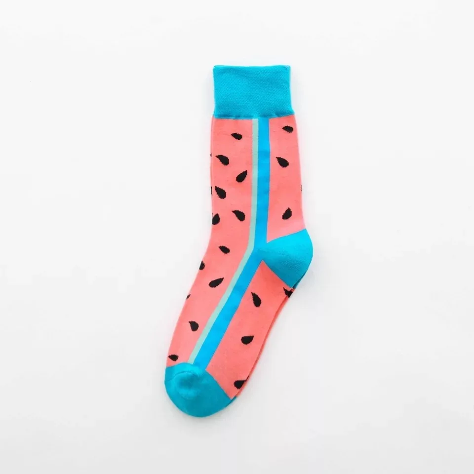 Милые Мультяшные фрукты морковь девушка kawaii Носки корейский harajuku вышивка стек Смешные забавные носки мужские носки