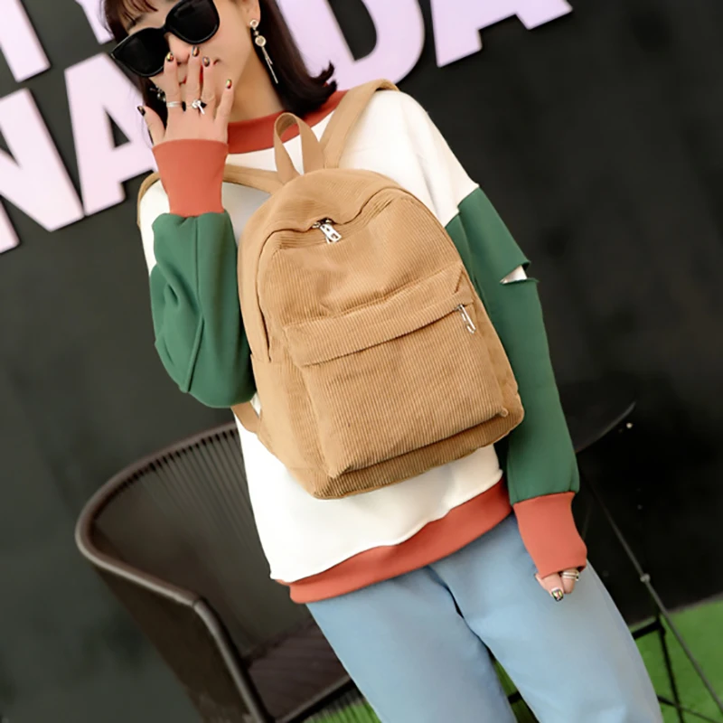2018 nuevo de pana Mochila mujer de Color puro de viaje de la mujer moda bolsa de doble Mochila mujeres Mochila Diseño de paquete 2018 nuevo de pana Mochila mujer de Color puro de viaje de la mujer moda bolsa de doble Mochila mujeres Mochila Diseño de paquete
