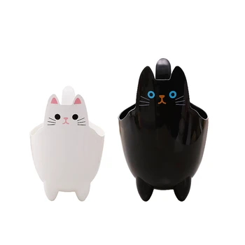 

Creative Cat Kitchen Cabinet Desktop Mini Trash Garbage Bin Can Rubbish Container Cabinet pendant mini plastic storage trash