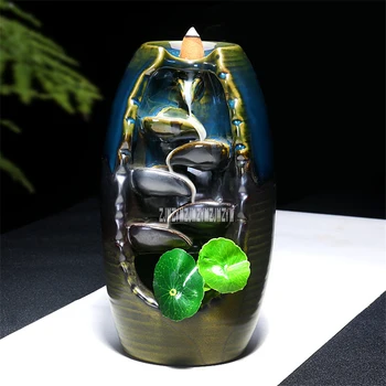 

New Creative Smoke Backflow Incense Burner Ceramic Censer High-quality Living Room Aromatherapy Stove Home Office Decoration