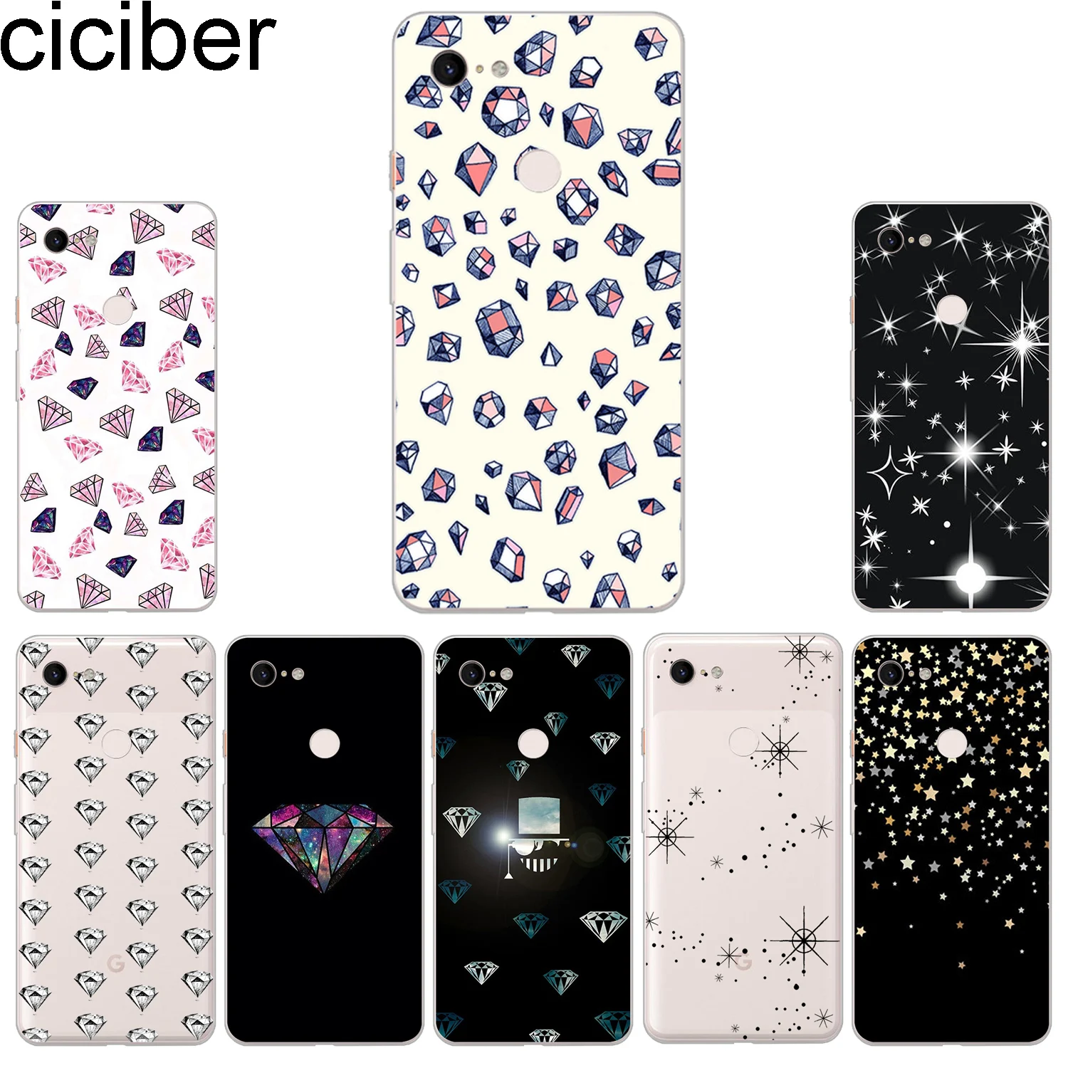 Ciciber новые модные чехлы для телефонов Google Pixel 3 2 XL чехол из мягкого ТПУ задняя
