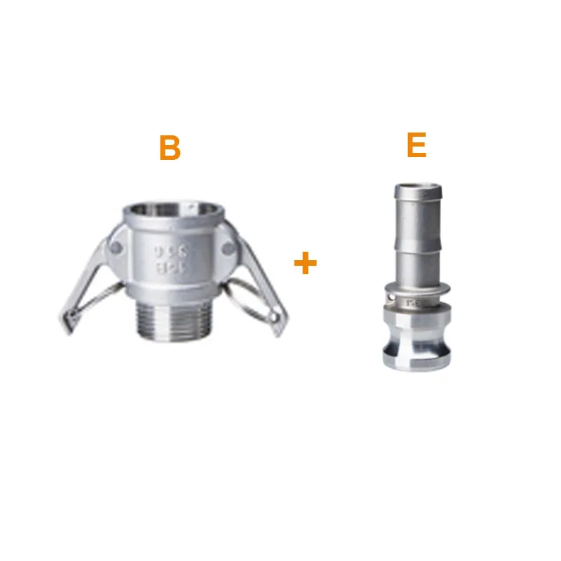 DN20 3/" Тип B/C/D+ DP/E/F Тип DC+ E/F Camlock фитинг адаптер Homebrew 304 соединитель из нержавеющей стали быстроразъемный соединитель - Цвет: B and E