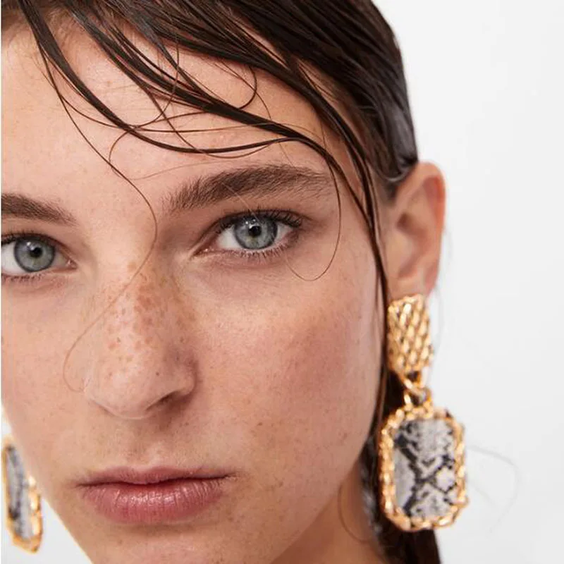 Miwens Za Crystal Vintage Drop Earrings Big Pendant Earrings Female Wholesale Dropshipping Factory Ear Accessories Bijoux A046