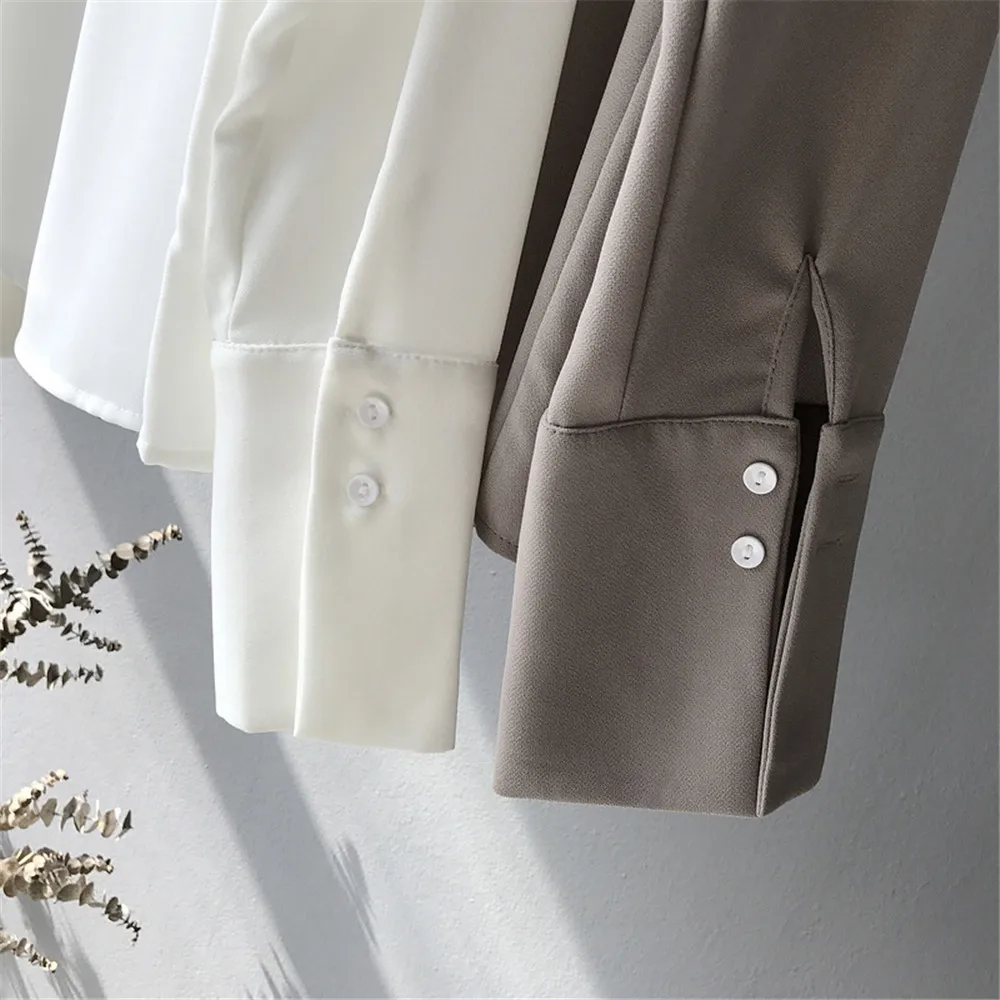 High quality Breathable Chiffon Office Blouse For Women 2018 Spring Long sleeve women working blouse Fashion Slim Lady Tops (9)