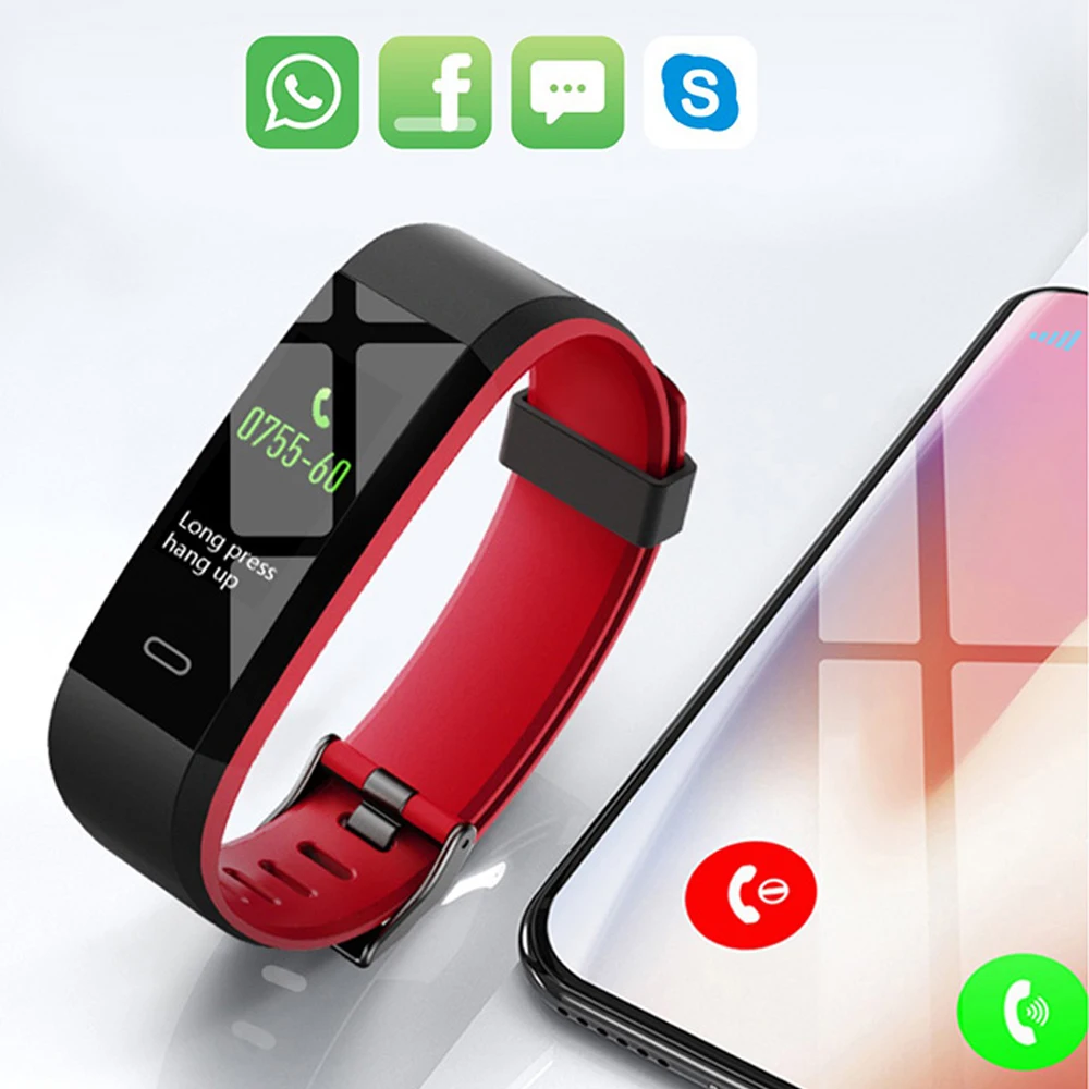 Смарт браслет Kaimorui с цветным экраном шагомером пульсометром Bluetooth Smartwristband для