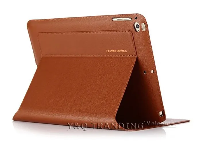 Ultrathin Cowhide Genuine Leather Case for Apple iPad Real Leather Business Stand Smart Cover for iPad (14)