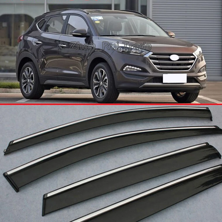 Déflecteur de Vent pour Hyundai Tucson 2016 + fenêtre, visière de