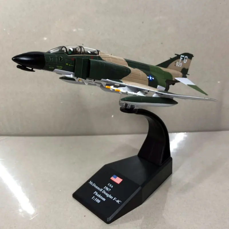 AMER 1/100 масштаб военная модель игрушки США Макдоннелл Дуглас F-4C Phantom II истребитель литой металлический самолет модель игрушки для коллекции