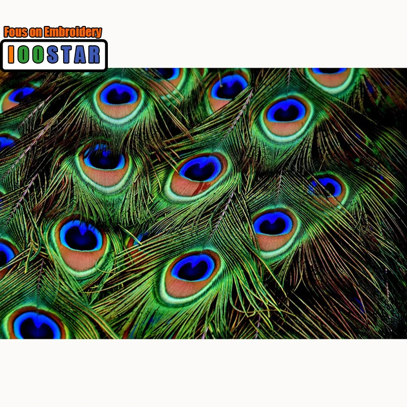 

3D Rhinestone Painting Crystal Home Decor DIY Diamond Painting Cross Stitch "Peacock Feather" Pattern Diamond Embroidery Crafts